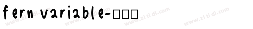 fern variable字体转换